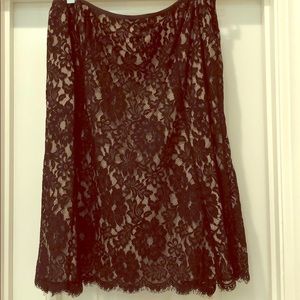 Ann Taylor black lace skirt size 12